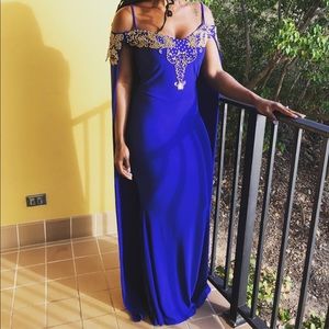 Full length cape gown